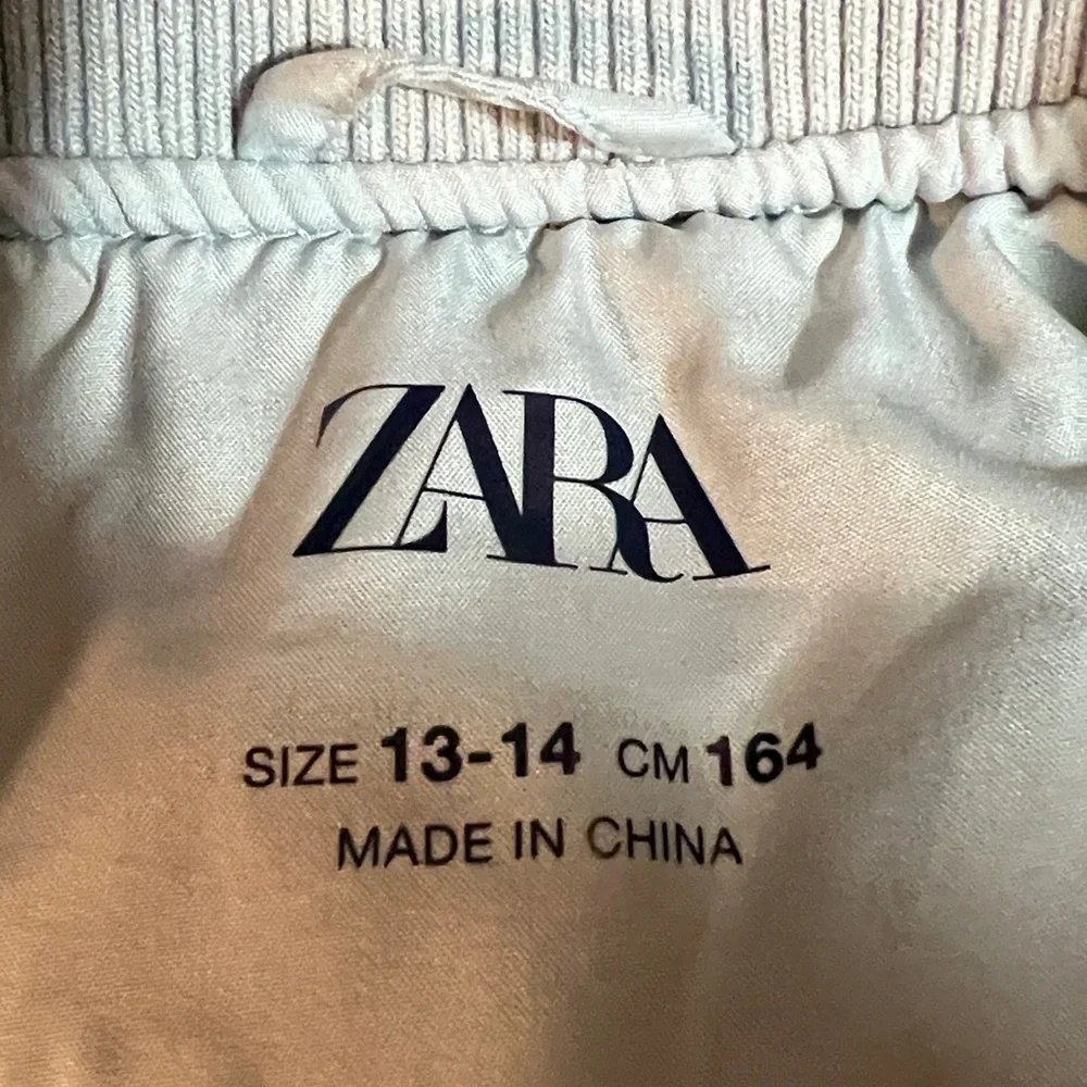 Zara Kids Pastel Blue Varsity Jacket